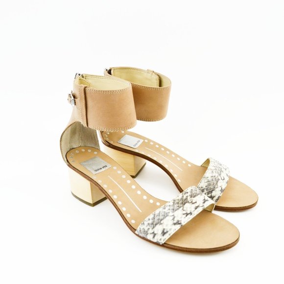 Dolce Vita Snake Print Leather Sandals #187-114 - Picture 1 of 5